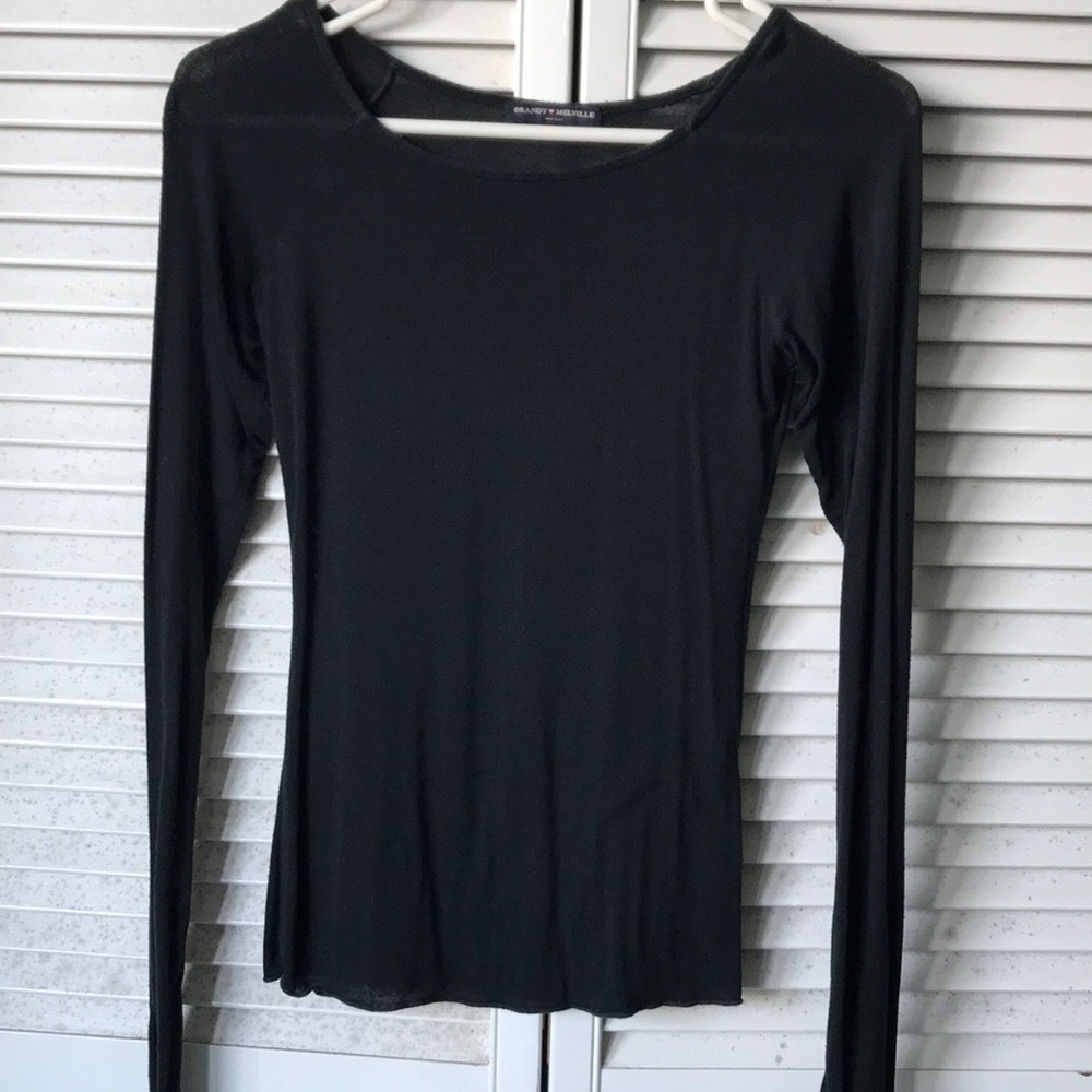 Brandy Melville Tightly Fitted Black Sweater